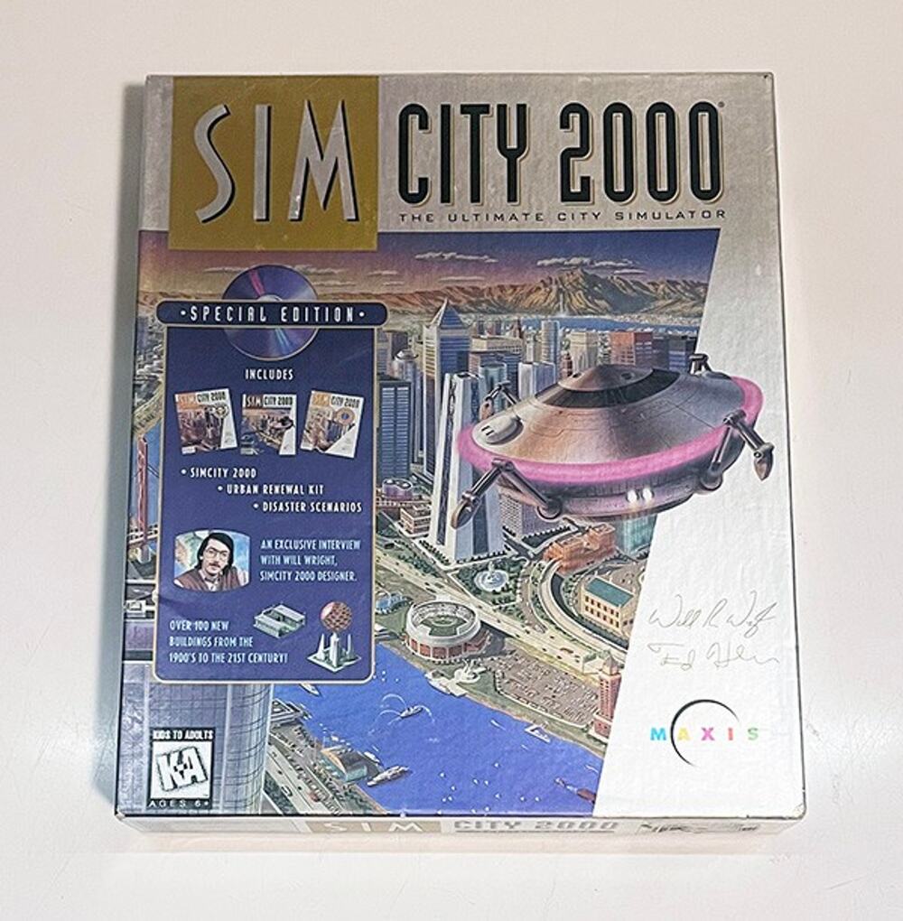 Vintage Original Sim City 2000 - Big Box PC Game - Complete + Strategy Guide